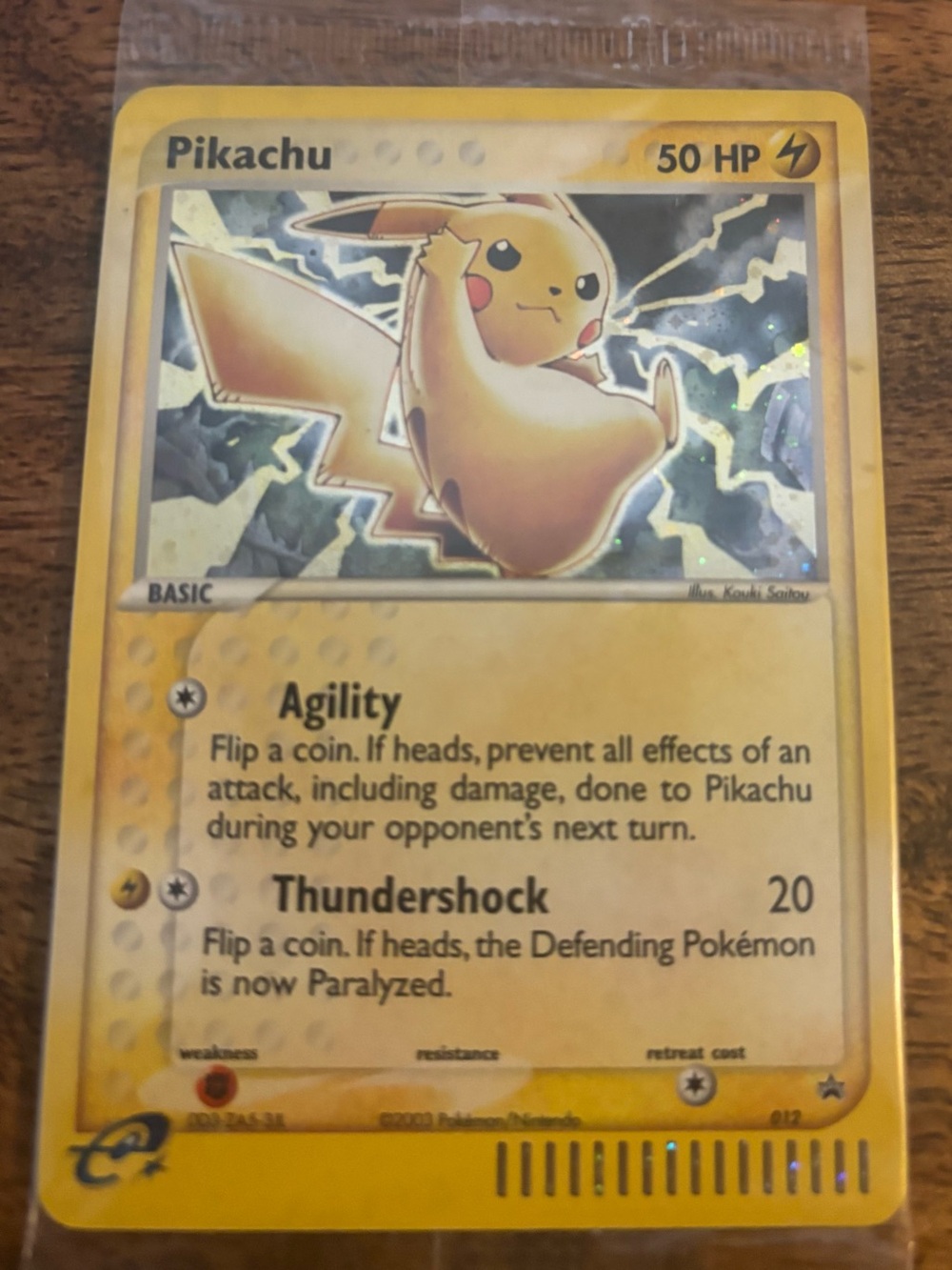 2003 Pikachu Collectible Card - Yellow Trading Card